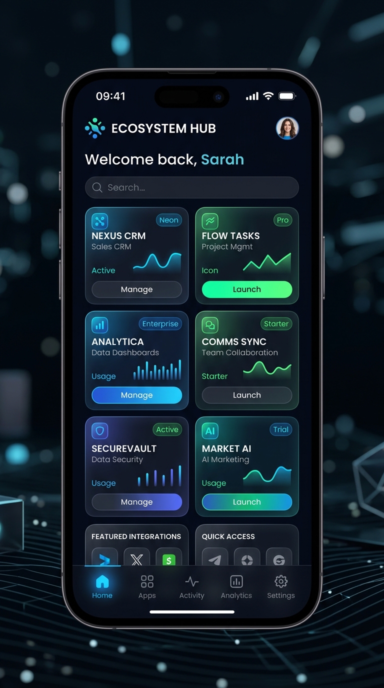 TechDino software ecosystem mobile view